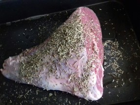 Roast leg of lamb