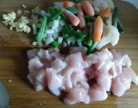 Chicken and veg ready