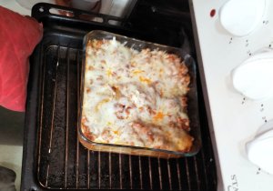 Lasagne been in oven for 30 minutes. now cook without foil for remaining time