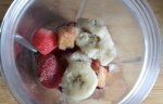 frozen fruits in blender