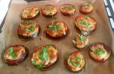 Delicious baked pizza