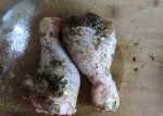 Marinated chicken drumsticks 